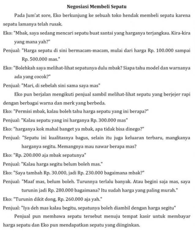 23/05/2021 · contoh teks negosiasi jual beli beserta strukturnya. 25 Contoh Teks Negosiasi Jual Beli Beserta Strukturnya Lengkap