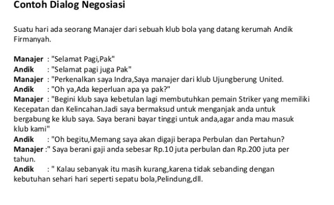 Dengan contoh di atas diharapkan dapat menjadi referensi mengenai pembuatan teks … Contoh Teks Negosiasi Dan Strukturnya Otosection